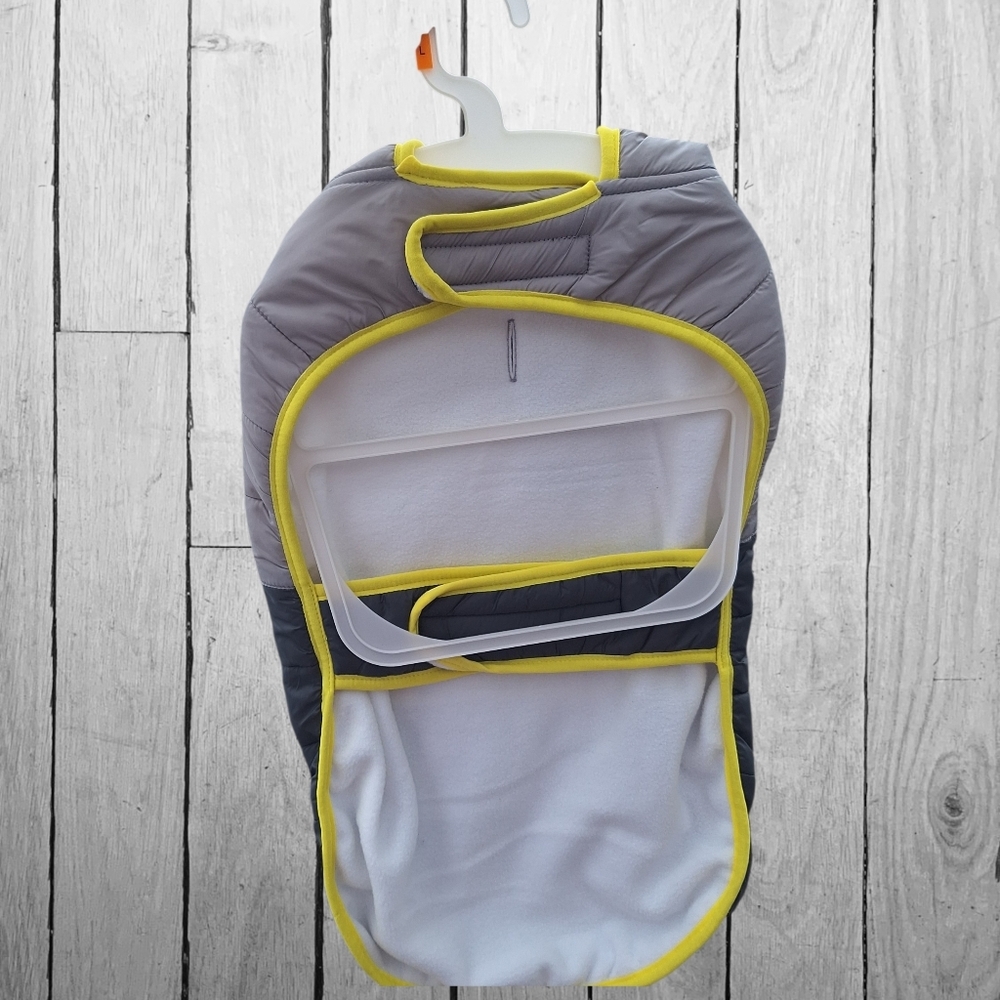 NWT TRU-CANINE dog puffer vest (or jacket) Large Yellow And Gray - Picture 3 of 10